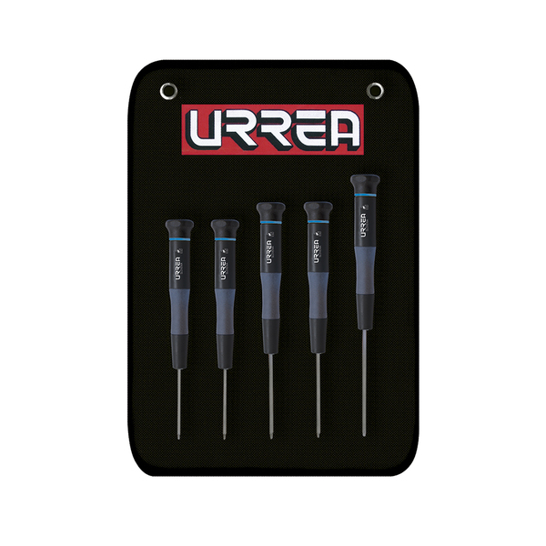 Urrea ESD Bimaterial Precision Screwdrivers set of 5 pieces (Torx type). 9500BT